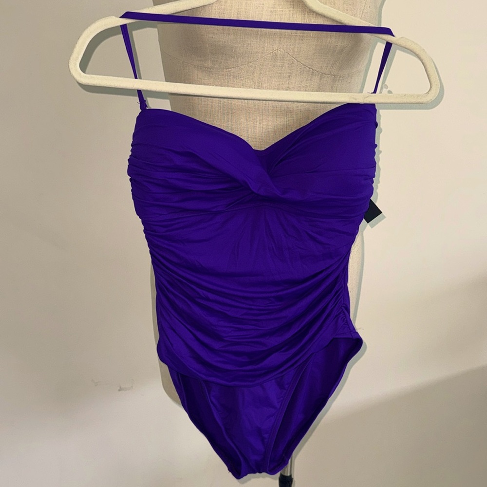 La Blanca Twist Bandeau One-Piece Swimsuit